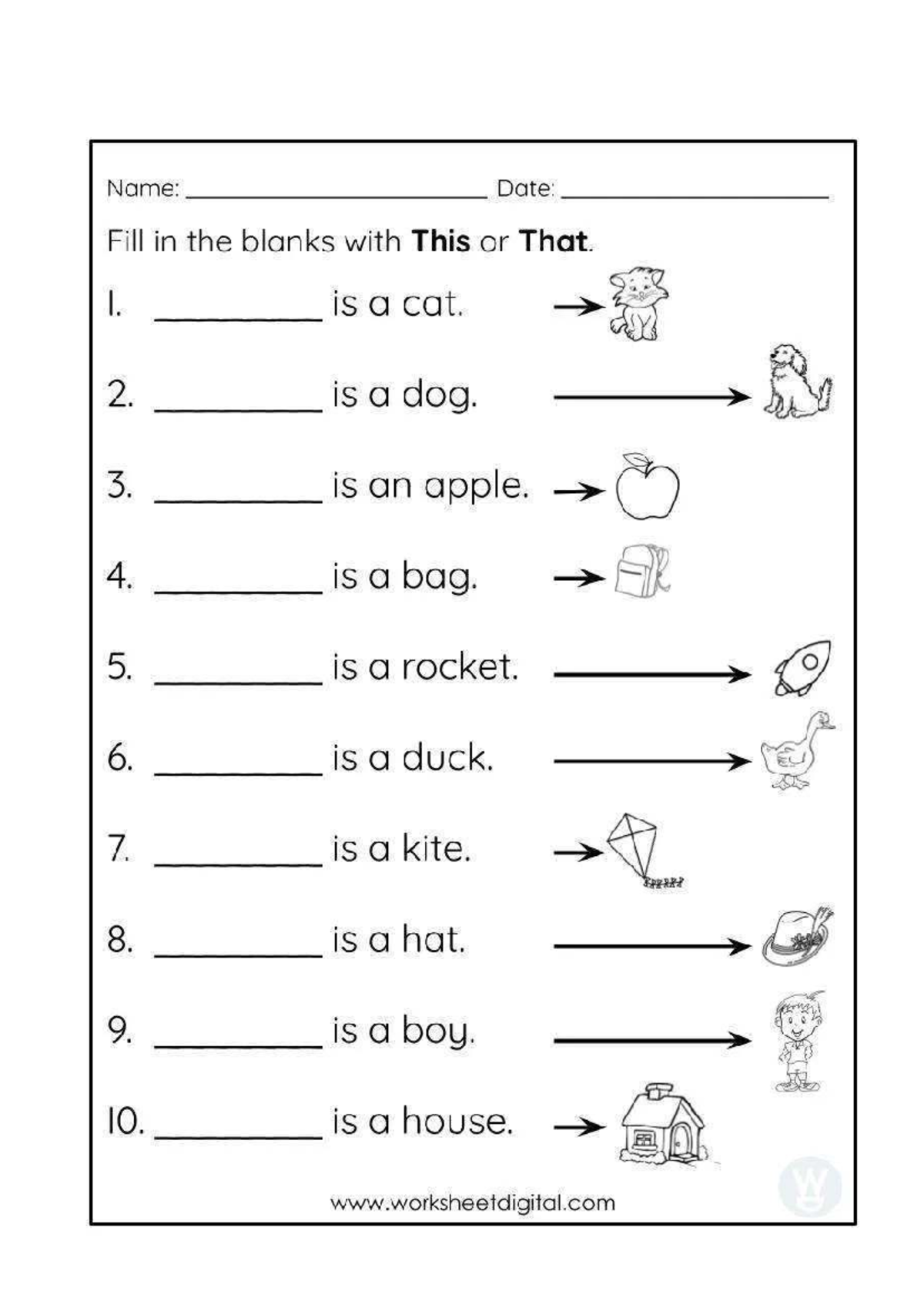 SK27 Fill in the Blanks: This or That Worksheet - Studocu