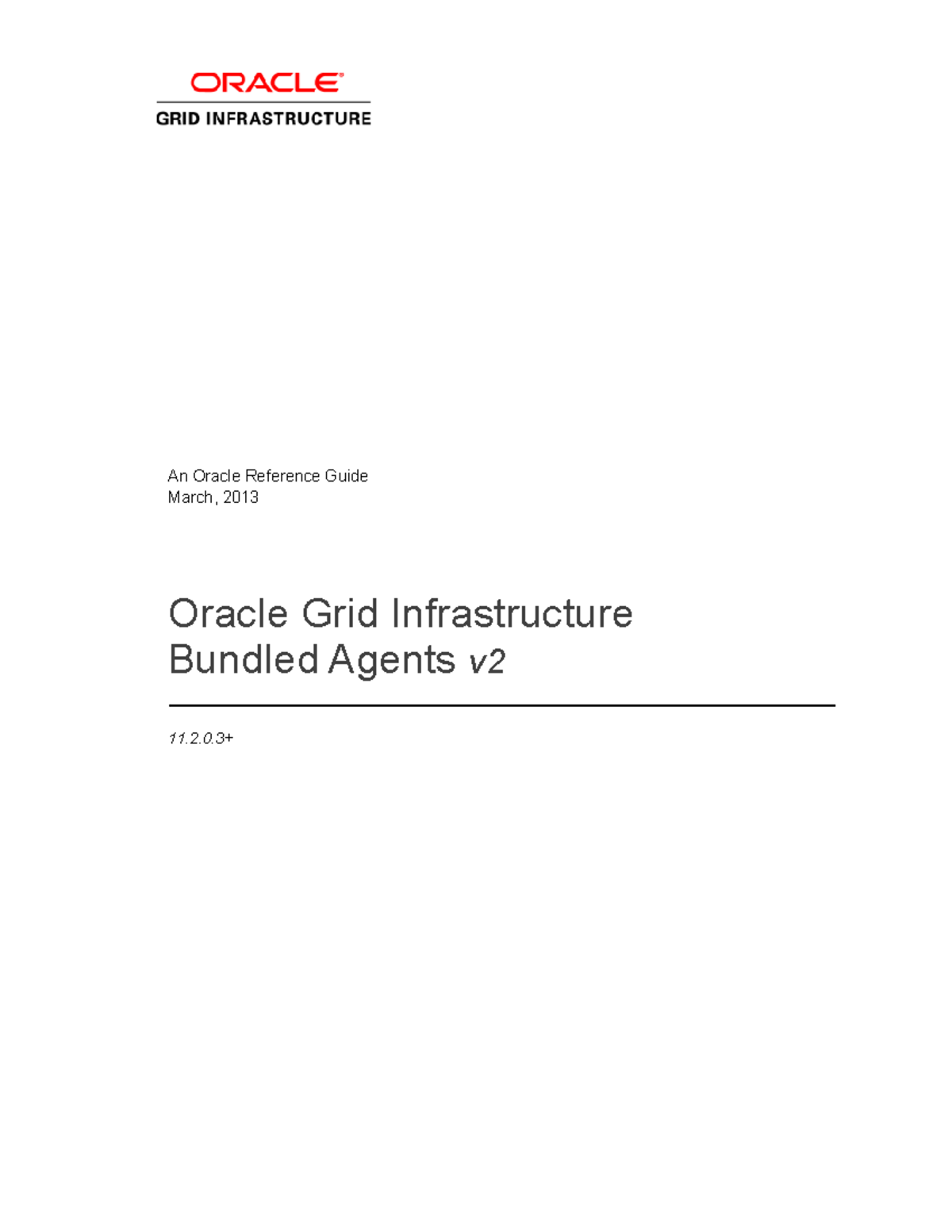 Oracle Grid Infrastructure Bundled Agents Guide (11.2.0+) - Studocu