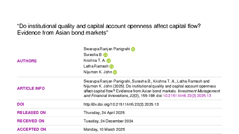 IMFI 2025: Impact of Institutional Quality & Capital Account Openness ...