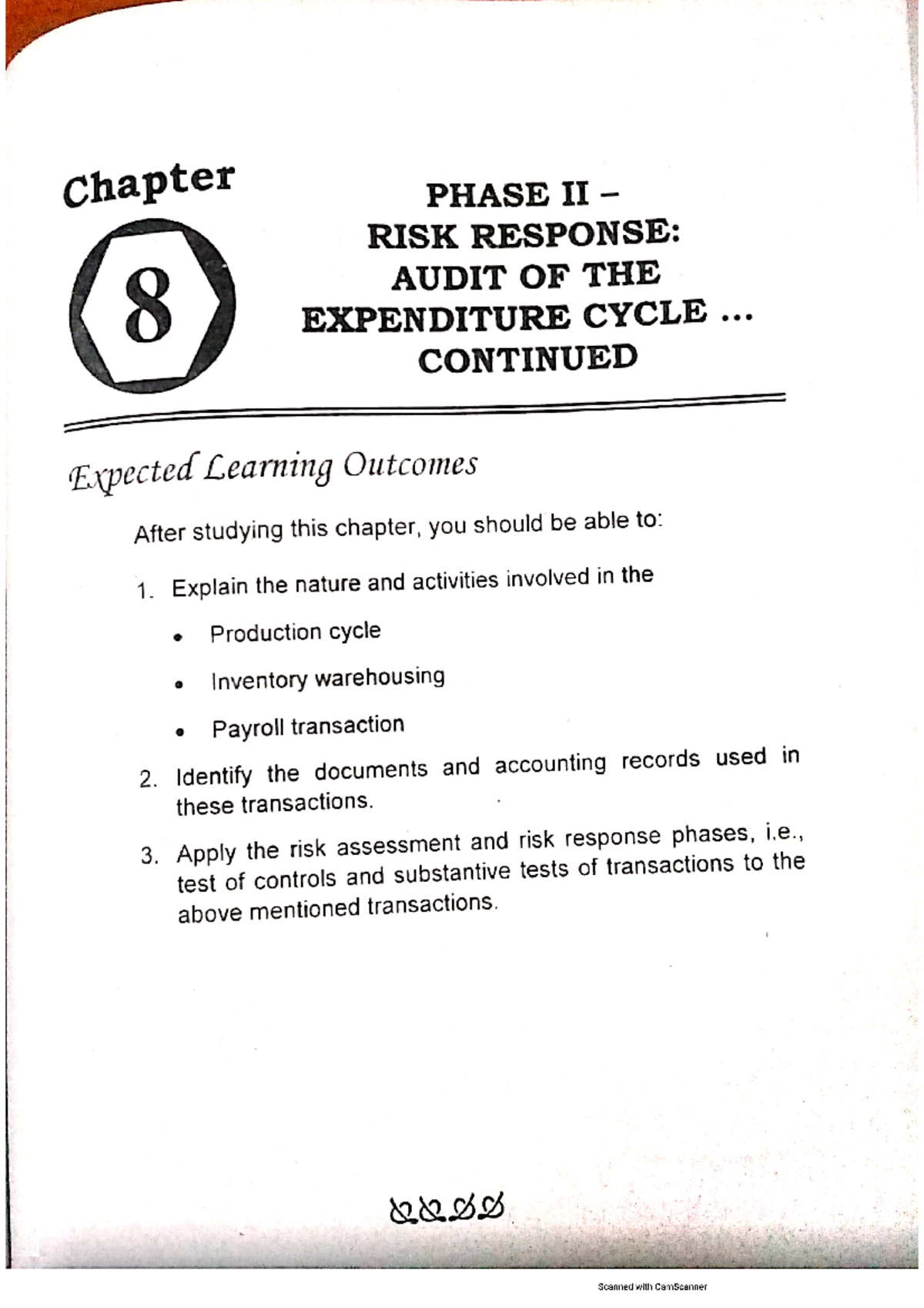Chapter 8 - Auditing and Assurance Principles Overview - Studocu