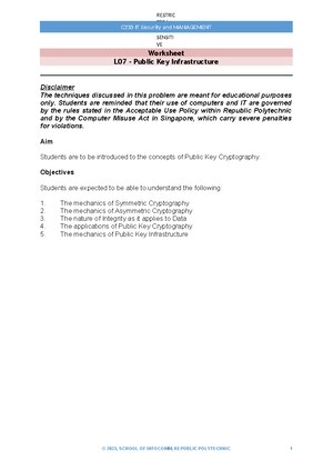 C235 L04 WS - Lesson 4 worksheet - Republic Polytechnic - School of ...