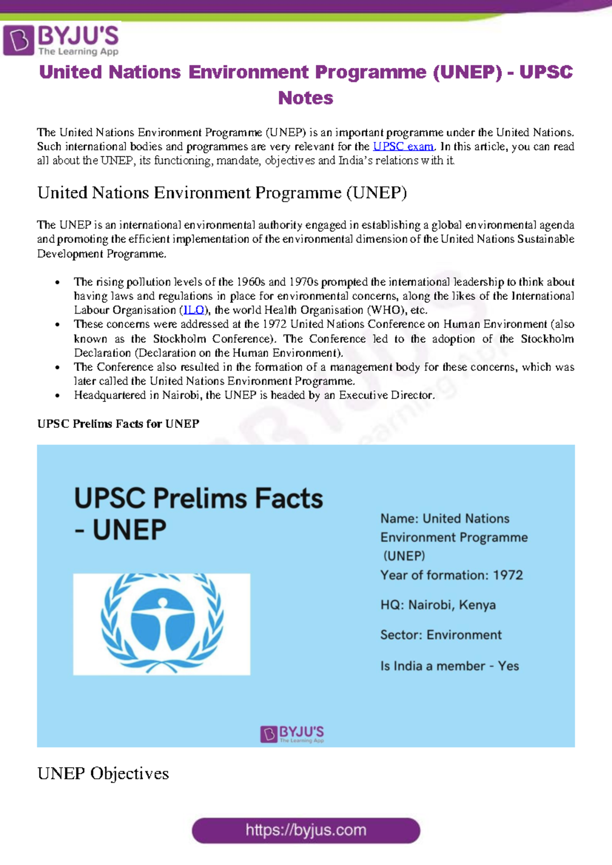 What Does Unep Mean