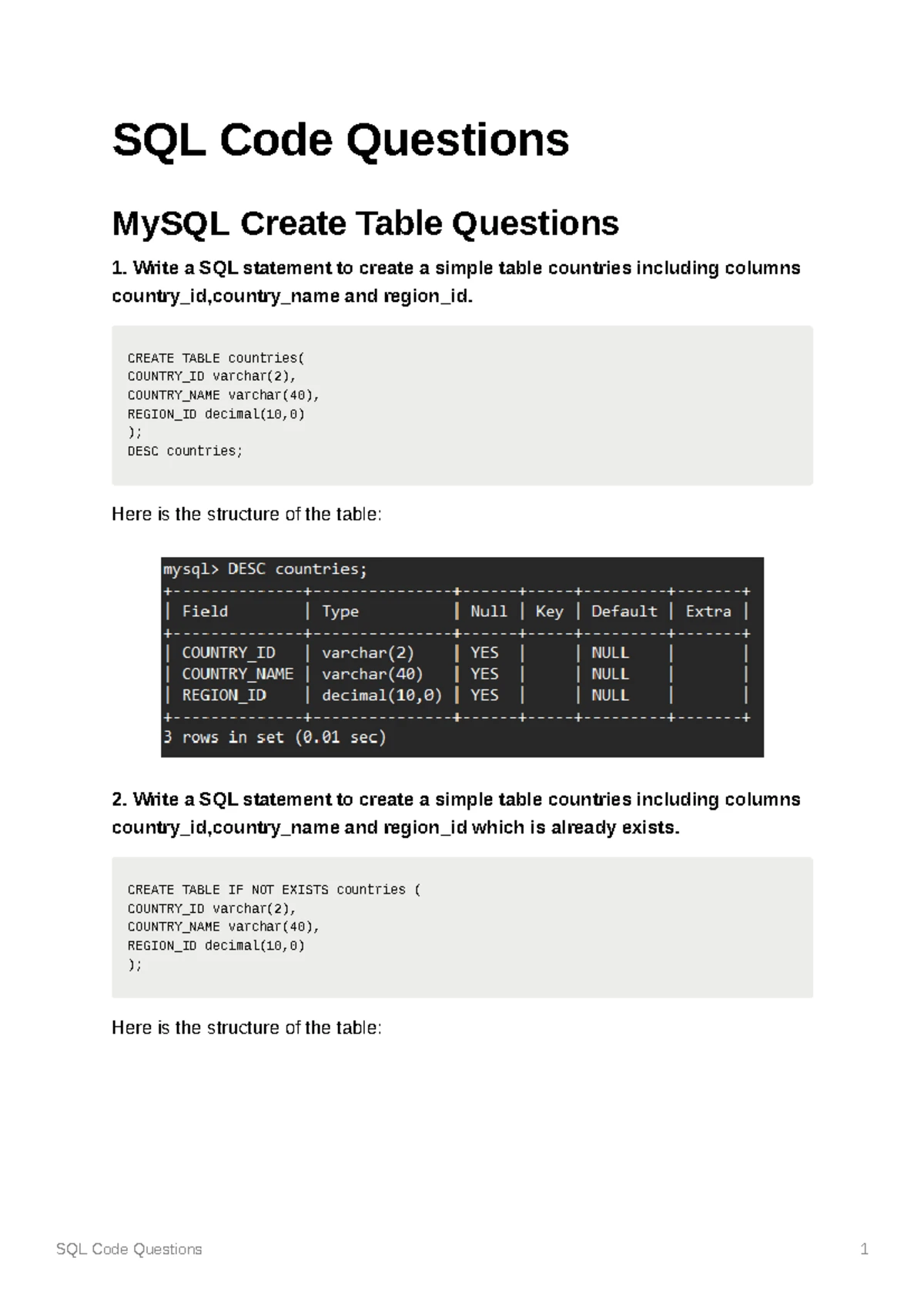 70 Advanced SQL Interview Questions for Technical Roles - Studocu