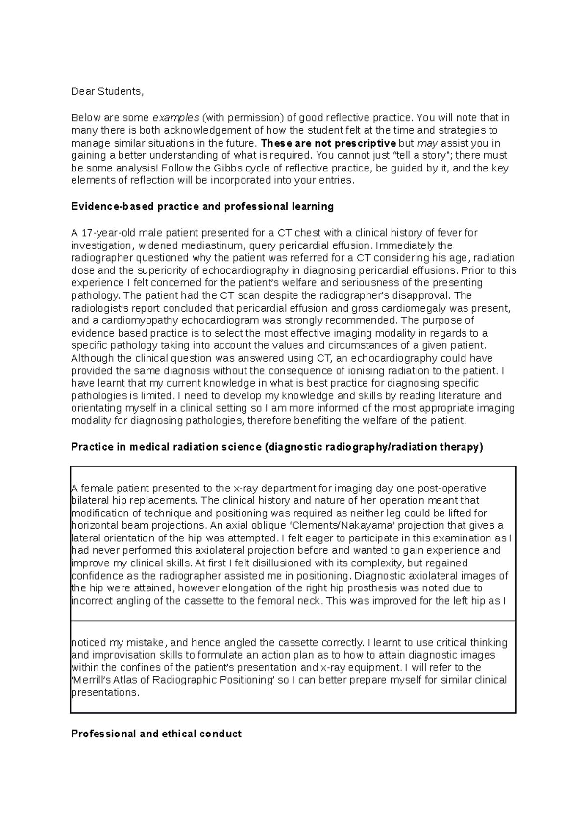 Reflection on Best Practices in MR290: Evidence-Based Imaging ...