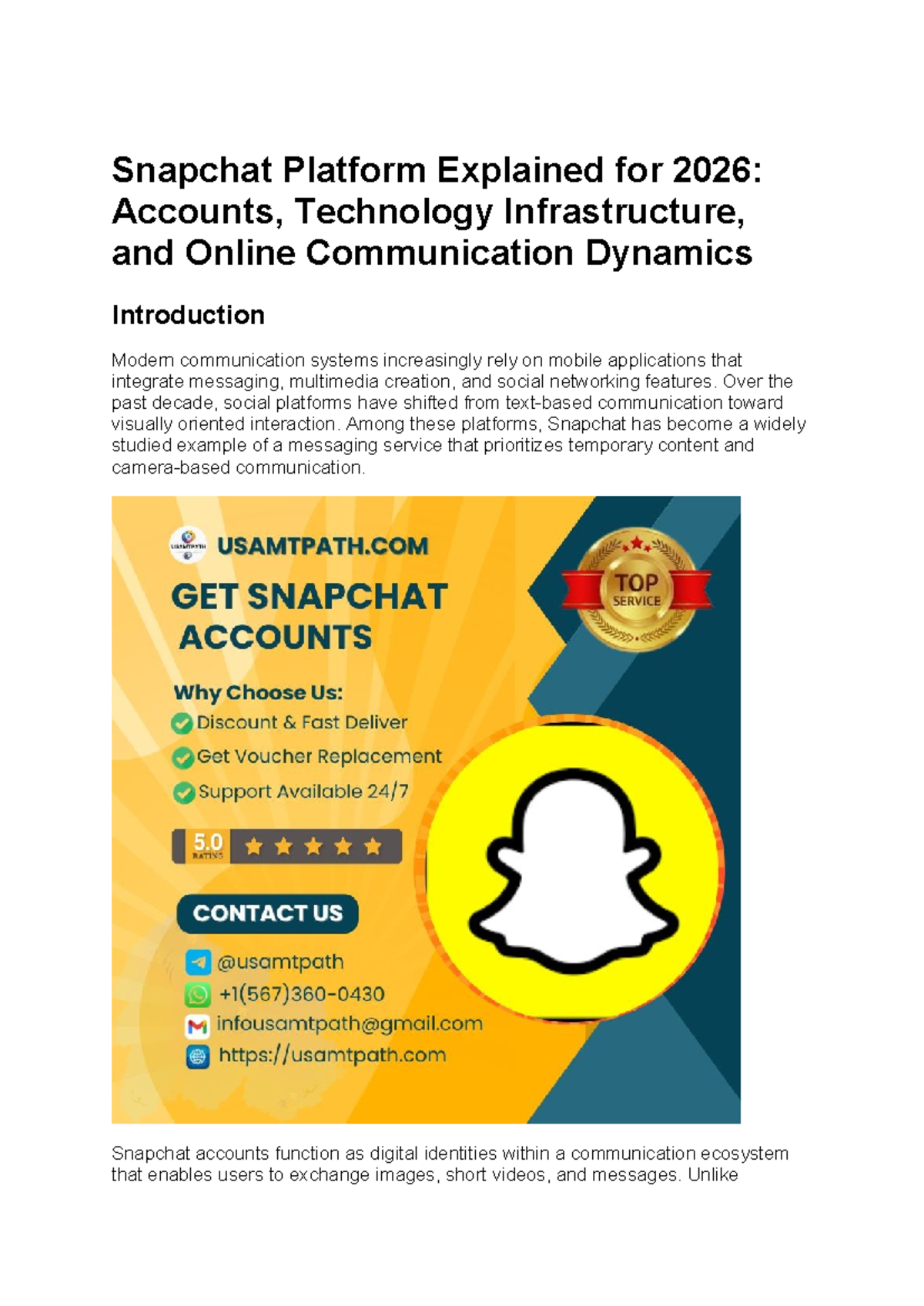 Snapchat Accounts Overview for 2026: Visual Communication Dynamics ...