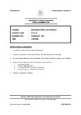 Introduction to Statistics - STA104 - UiTM - Studocu