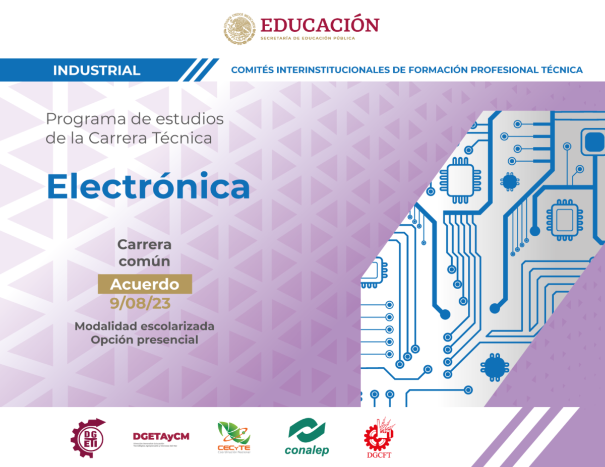 Programa de Estudio: Técnico en Electrónica (TEC-2023) - Studocu