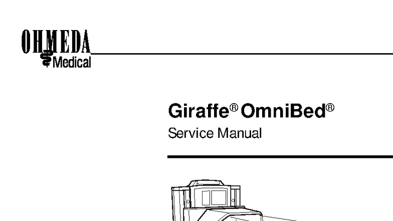 Giraffe Omnibed service manual - Giraffe ® OmniBed ® Service Manual ...