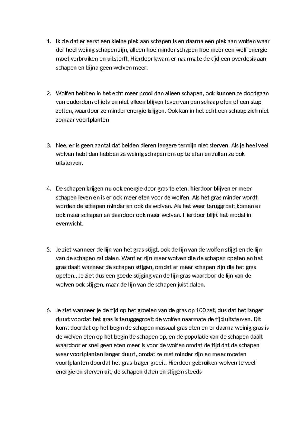 Wiskunde Opdracht: Dynamiek van Schapen en Wolven in Ecosystemen ...