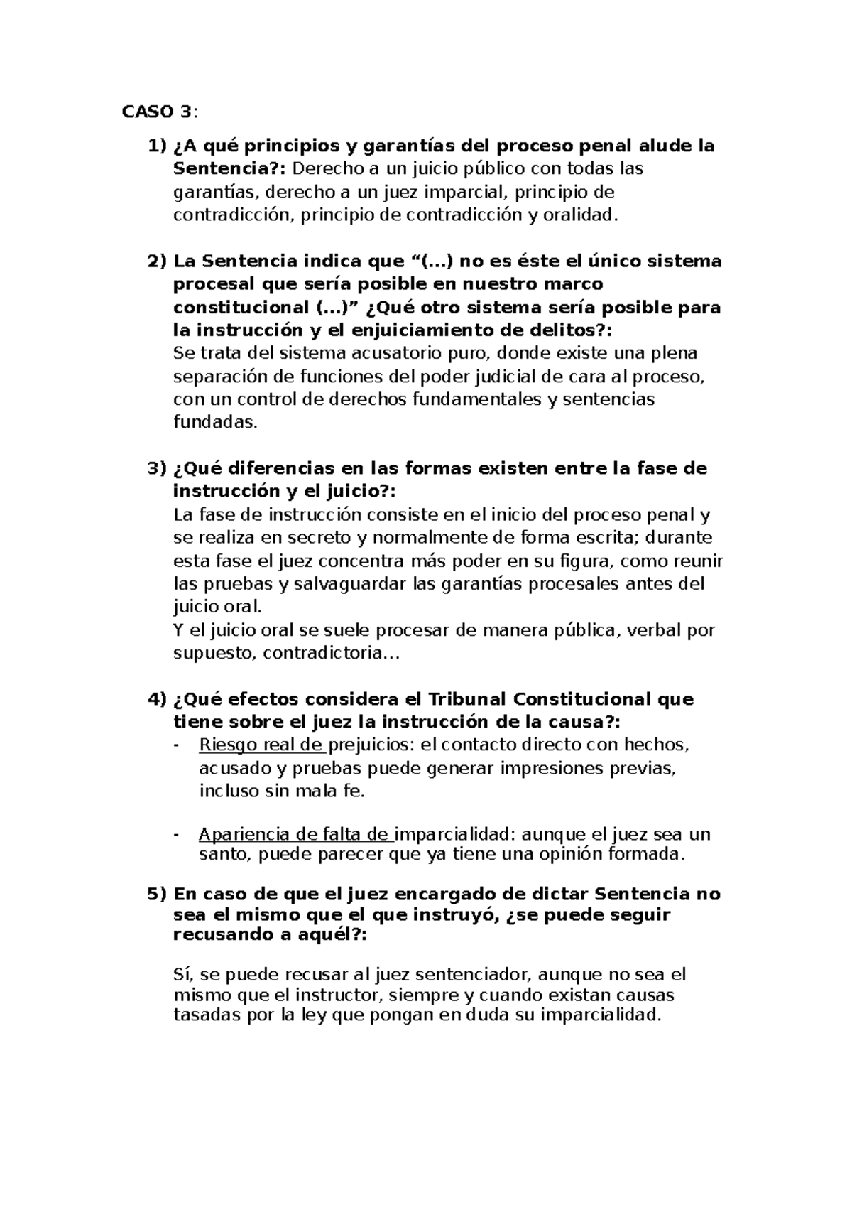 CASO 3: Análisis de Principios y Garantías en el Proceso Penal - Studocu