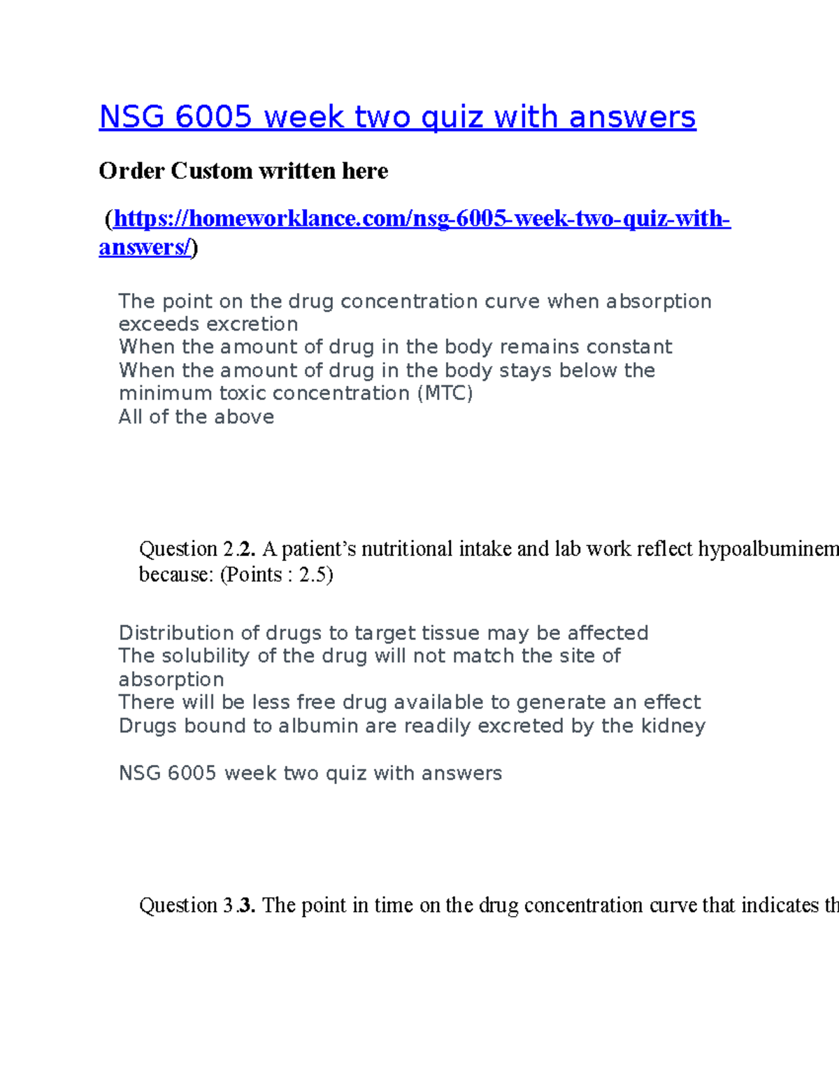 NSG 6005 week two quiz with answers - NSG 6005 week two quiz with ...