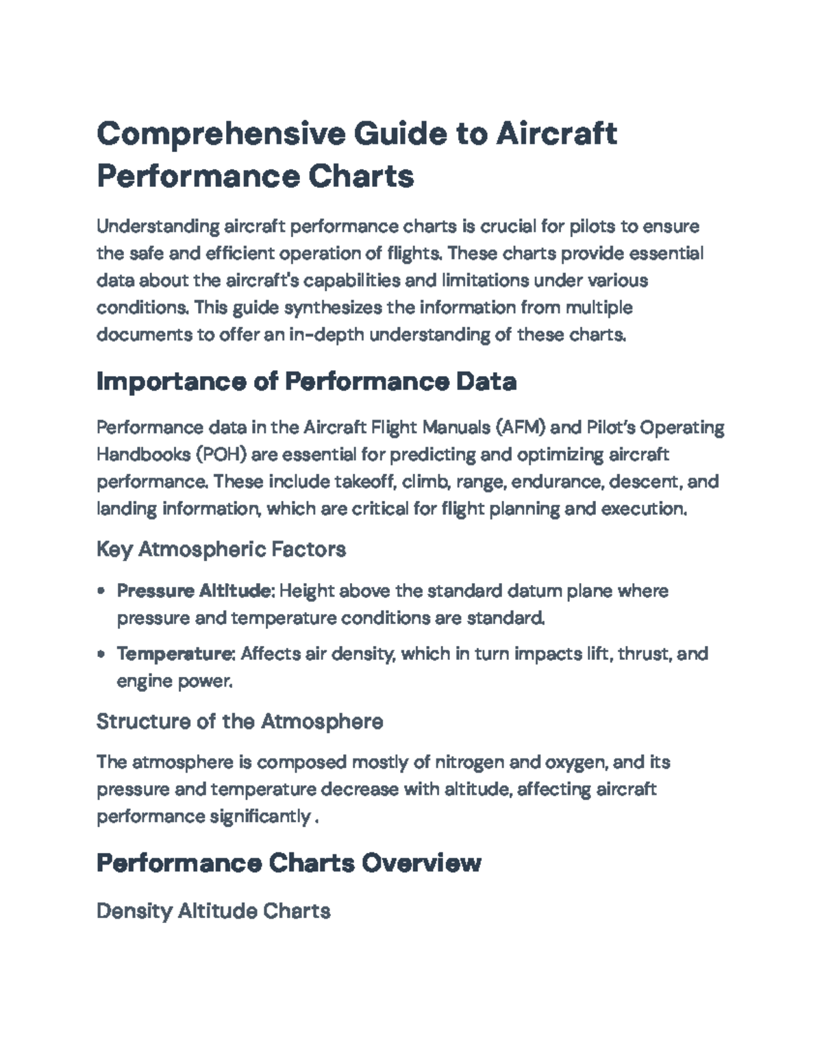 Comprehensive Guide to Aircraft Performance Charts - Essential Insights ...
