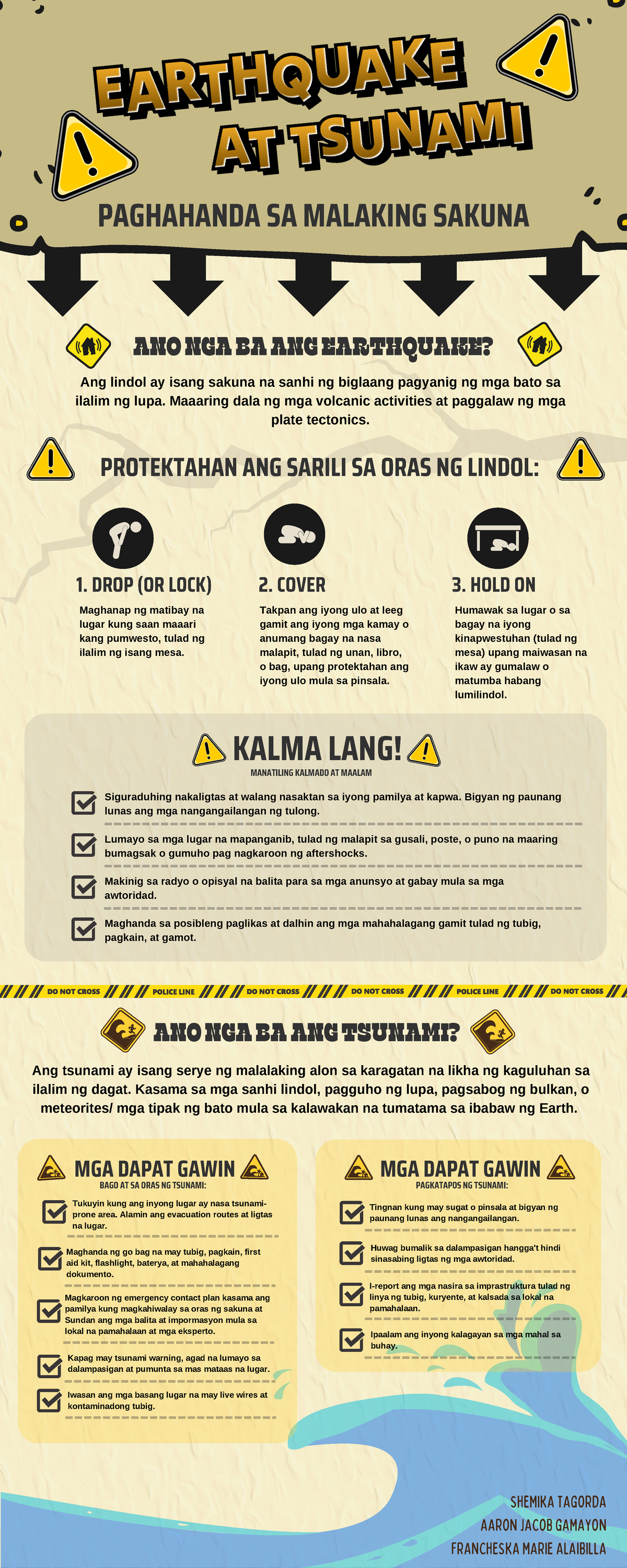 Brown Minimalist Earthquake Infographic - PROTEKTAHAN ANG SARILI SA ...