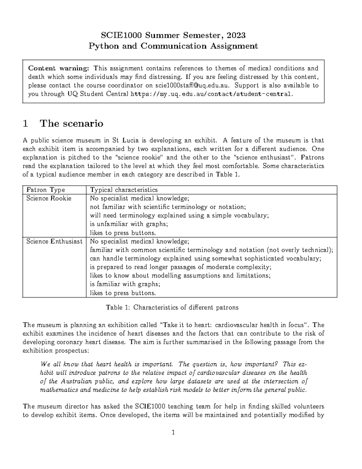 SCIE1000 Python and Communication Assignment on Cardiovascular Health ...
