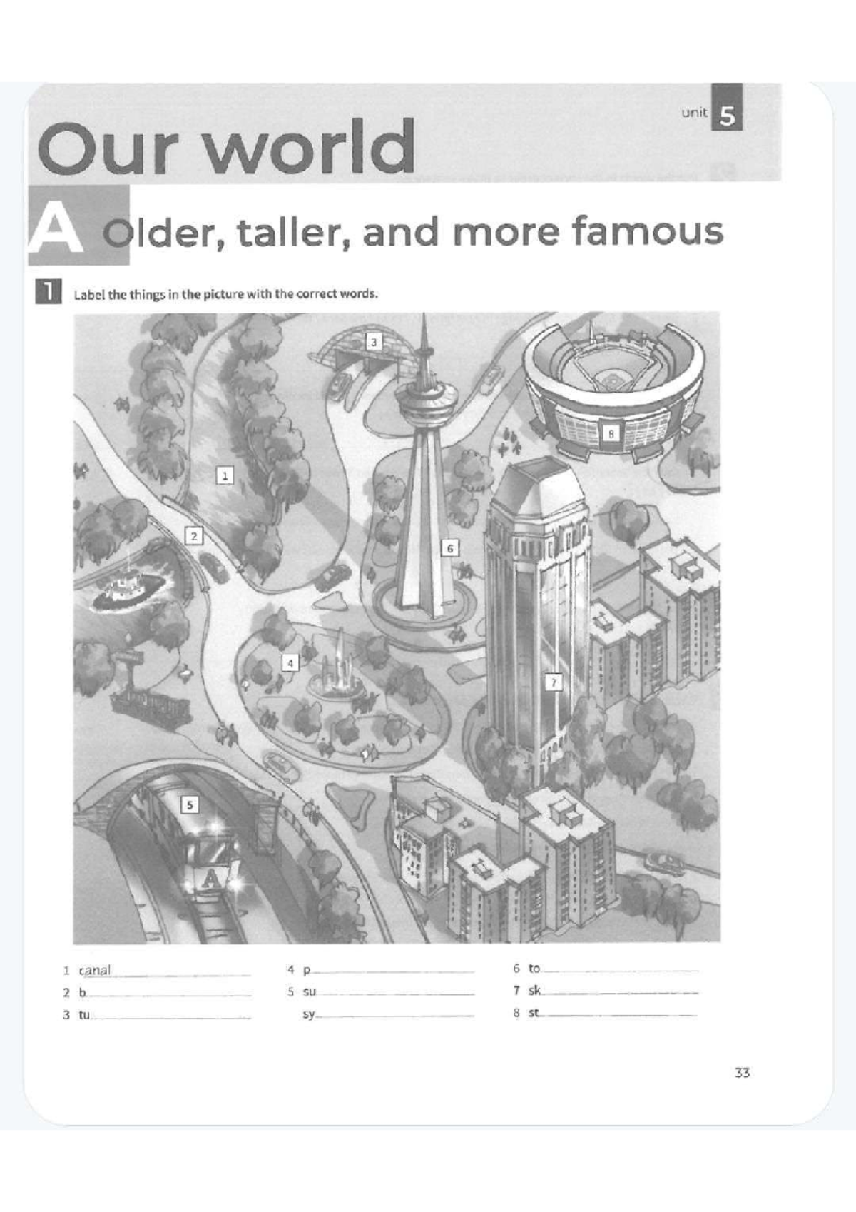 Unidad 5 6 7 - Inglés - unit 5 Our world A Older, taller, and more ...