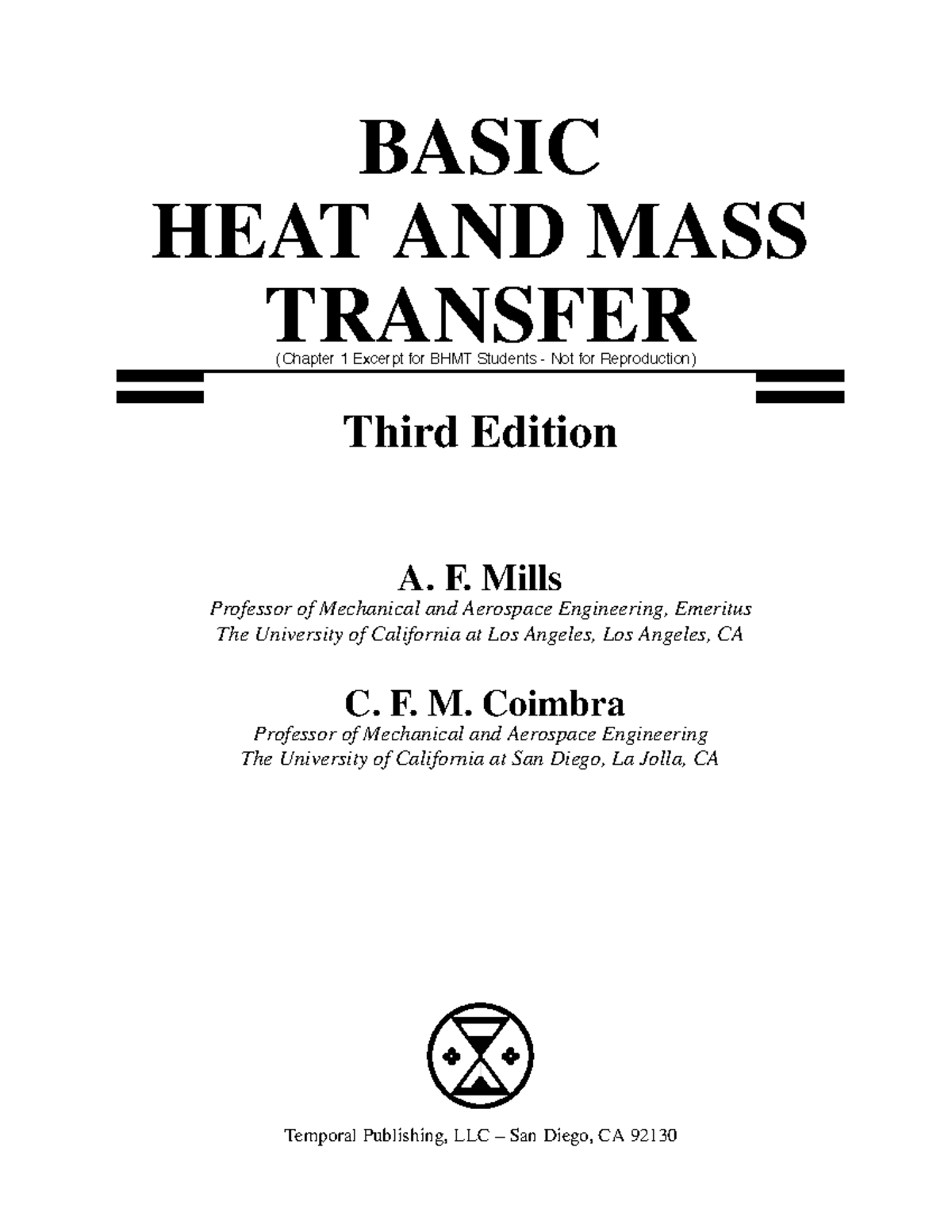 Basic Heat and Mass Transfer 3/E - A Comprehensive Overview - Studocu