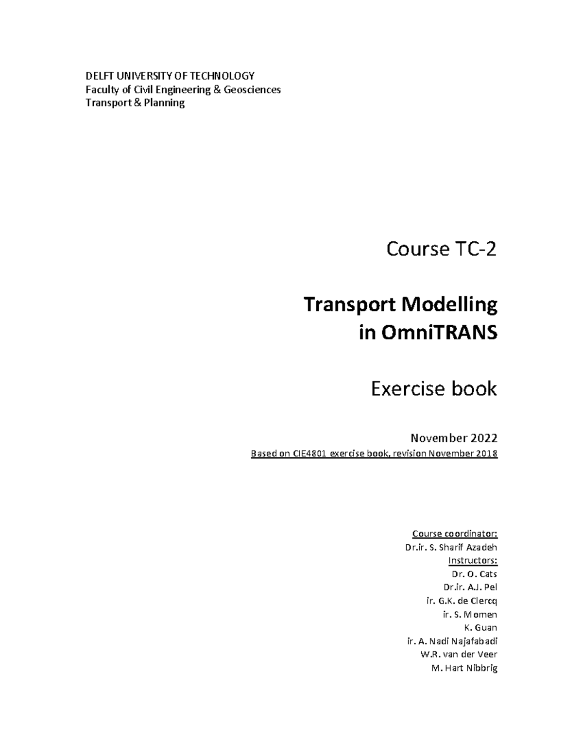 CIEQ6002/TC- Transport Modelling in OmniTRANS Exercise Book 2022-23 ...