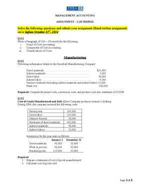 [Solved] Neef Corporation has provided the following data for its two ...