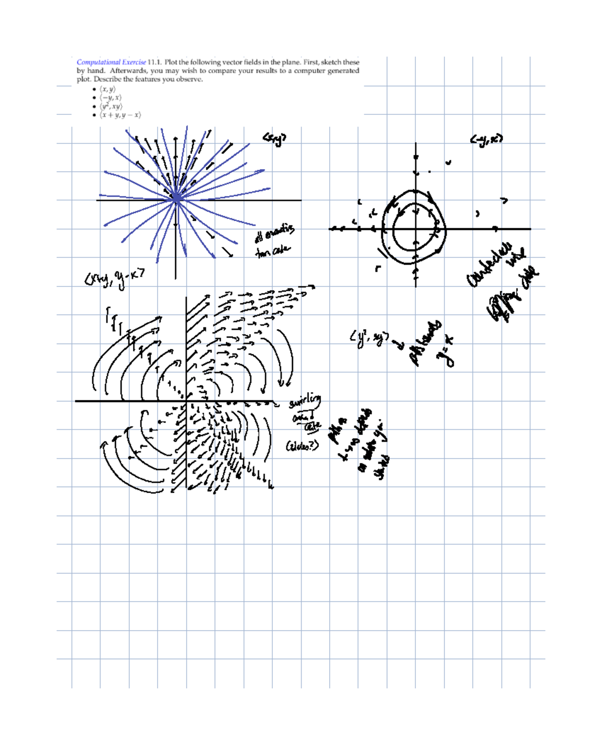 Vector Fields and Topology: Worksheet 07-29-25 Analysis - Studocu