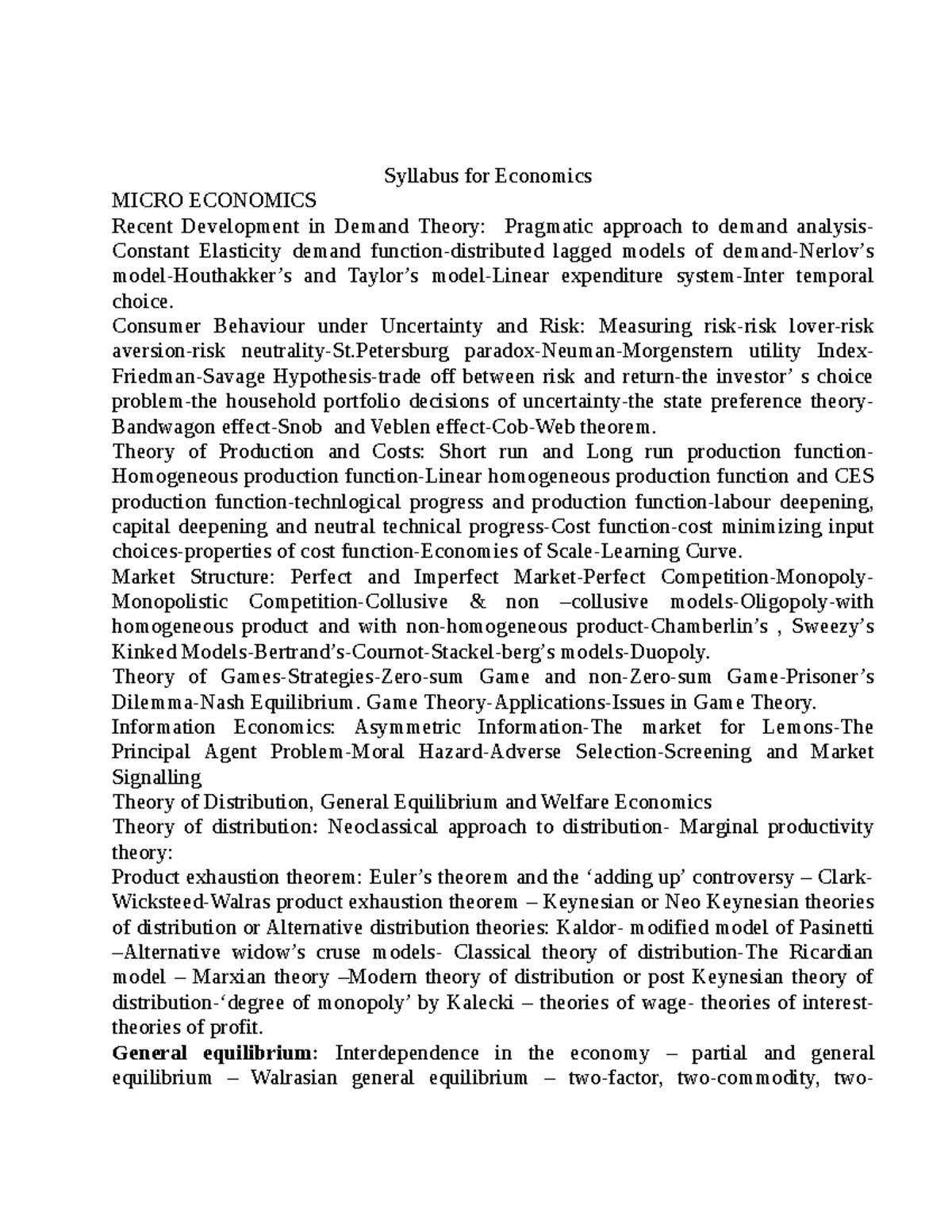 Syllabus for Economics (ECON 101): Micro & Macro Overview - Studocu
