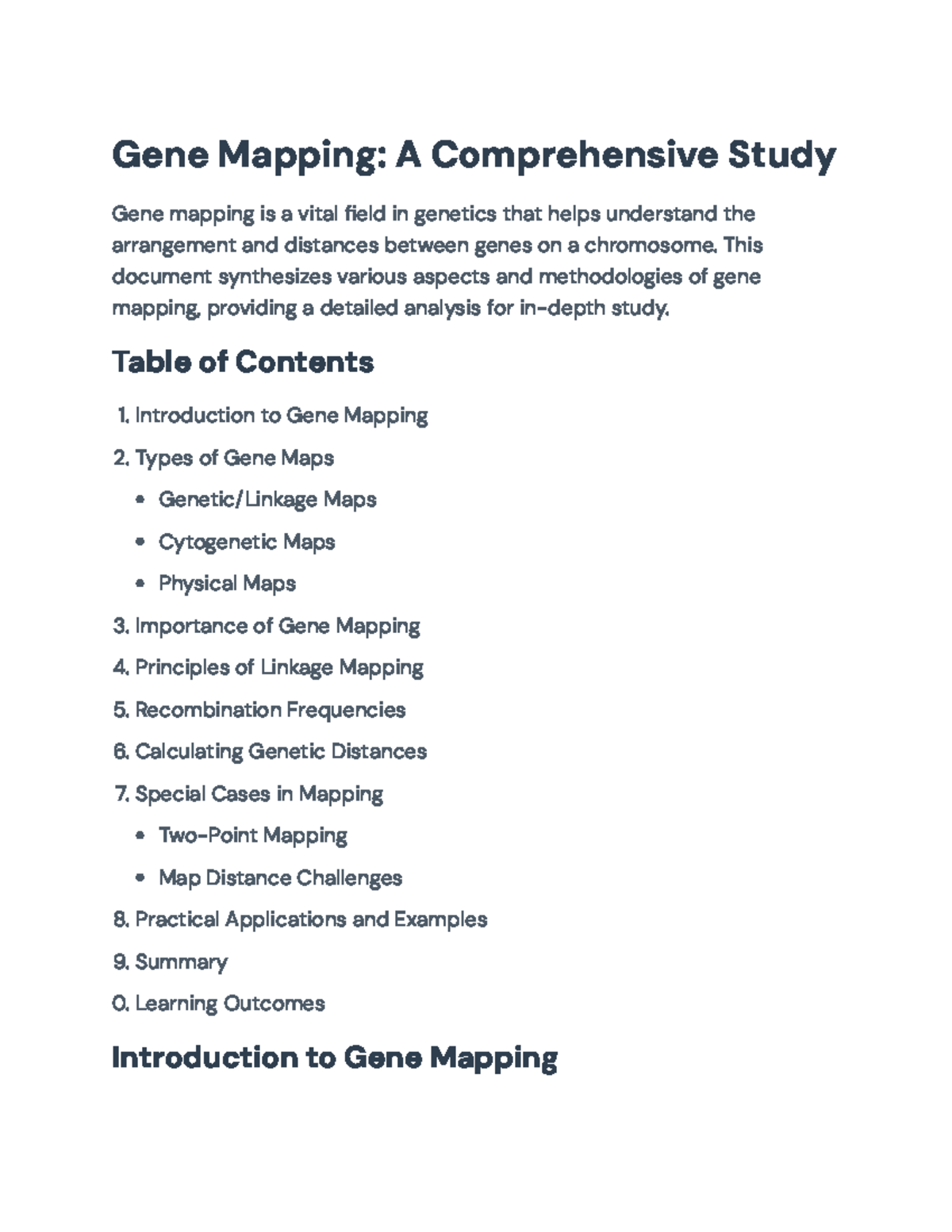 Gene Mapping Techniques and Applications: A Comprehensive Overview ...