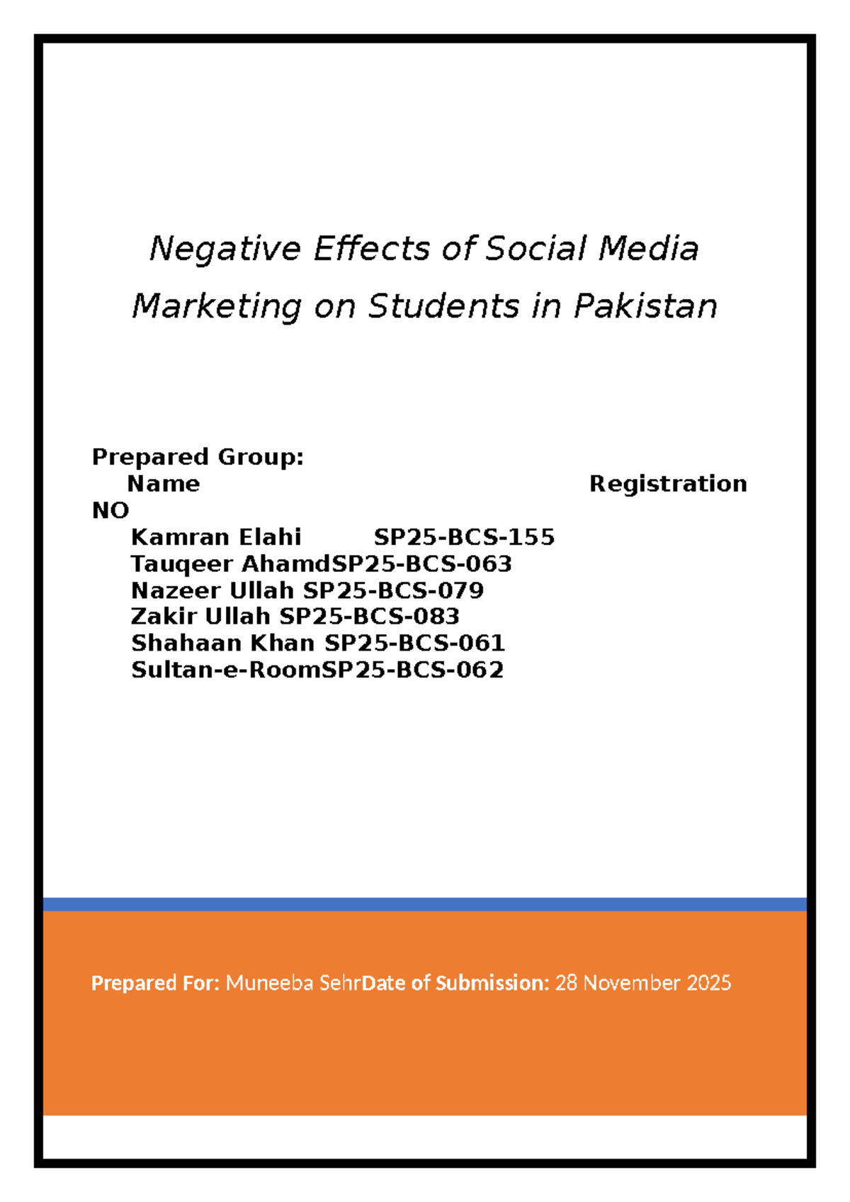 Negative Effects of Social Media Marketing on Students in Pakistan: A ...
