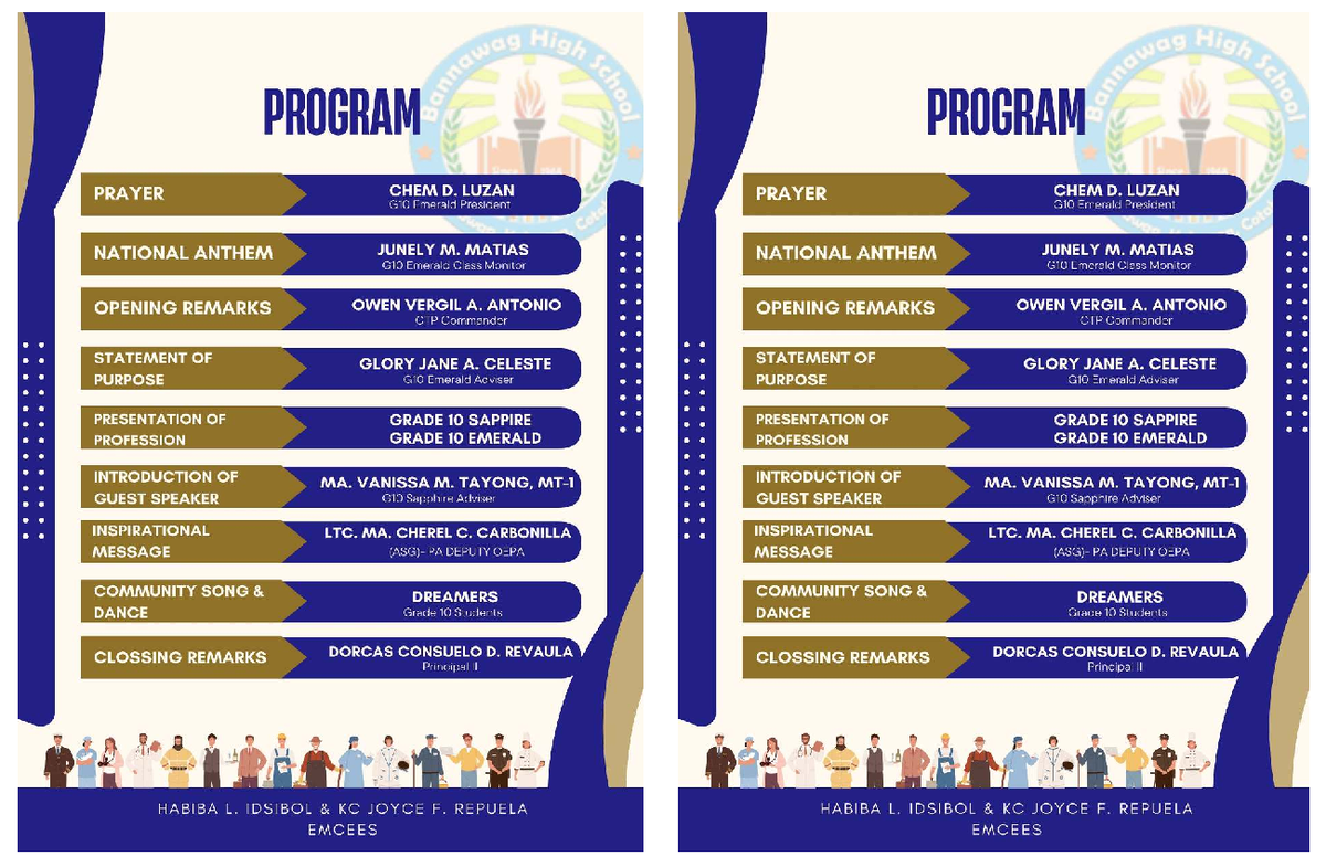PROGRAM G10 Emerald Graduation Ceremony - CGAP - Studocu