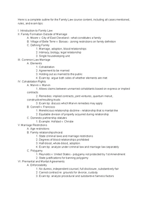 Family Law - Study Notes & Assignments - Studocu
