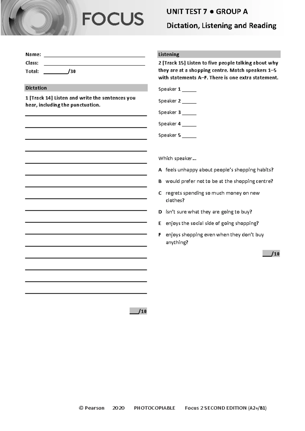 518567681 Focus 2 2E Workbook Answer Key and Exercises - Studocu