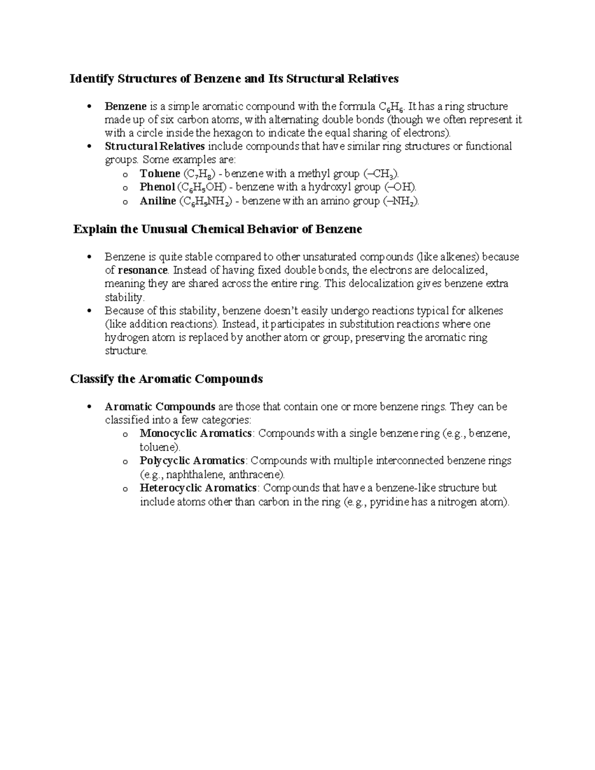 Benzene and Its Derivatives: Structure, Stability, and Classification ...