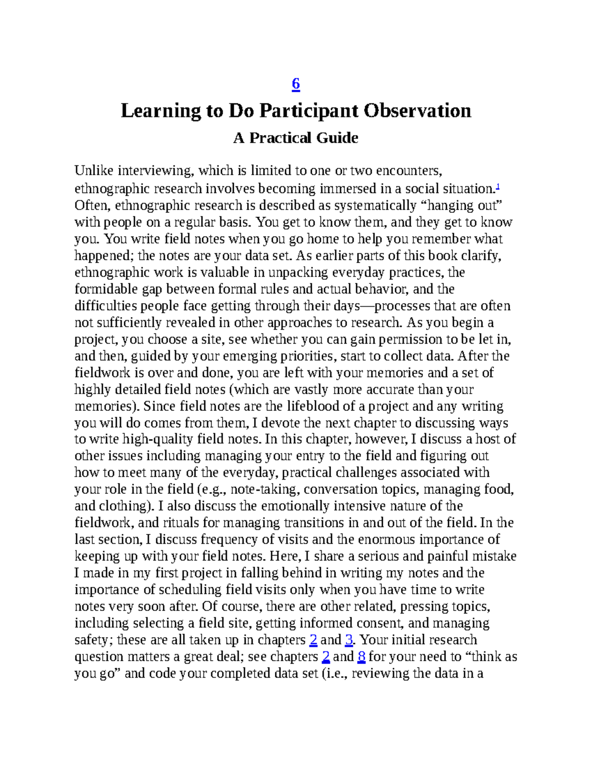Ch 6 - Practical Insights on Participant Observation in Ethnography ...