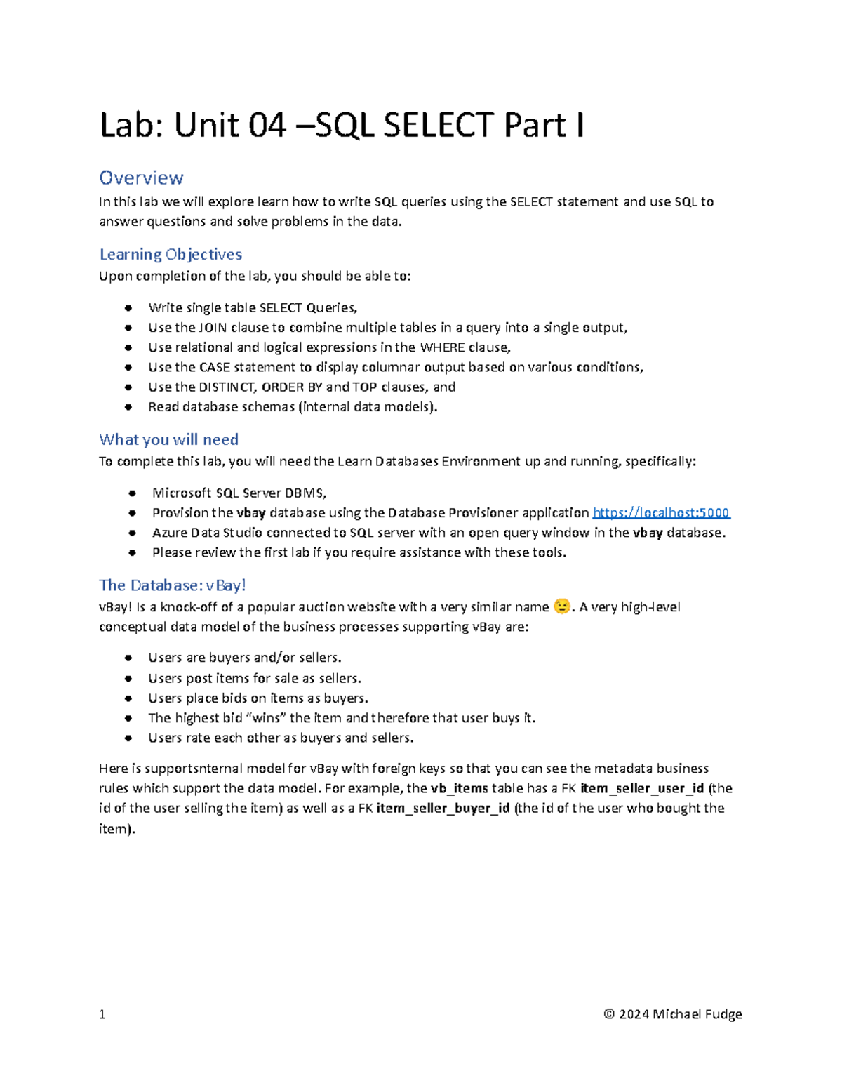 Lab: Unit 04 SQL SELECT Queries Overview and Exercises - Studocu