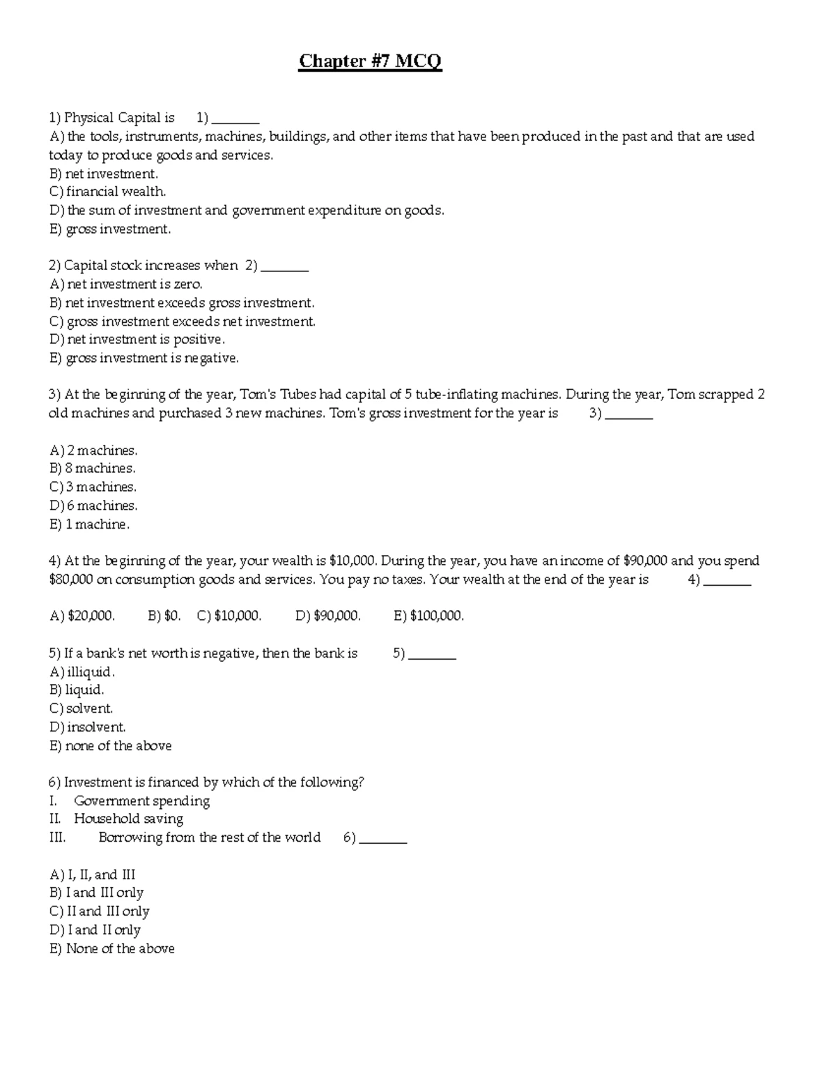 Chapter 5 MCQ - Economic Concepts and Unemployment Analysis - Studocu