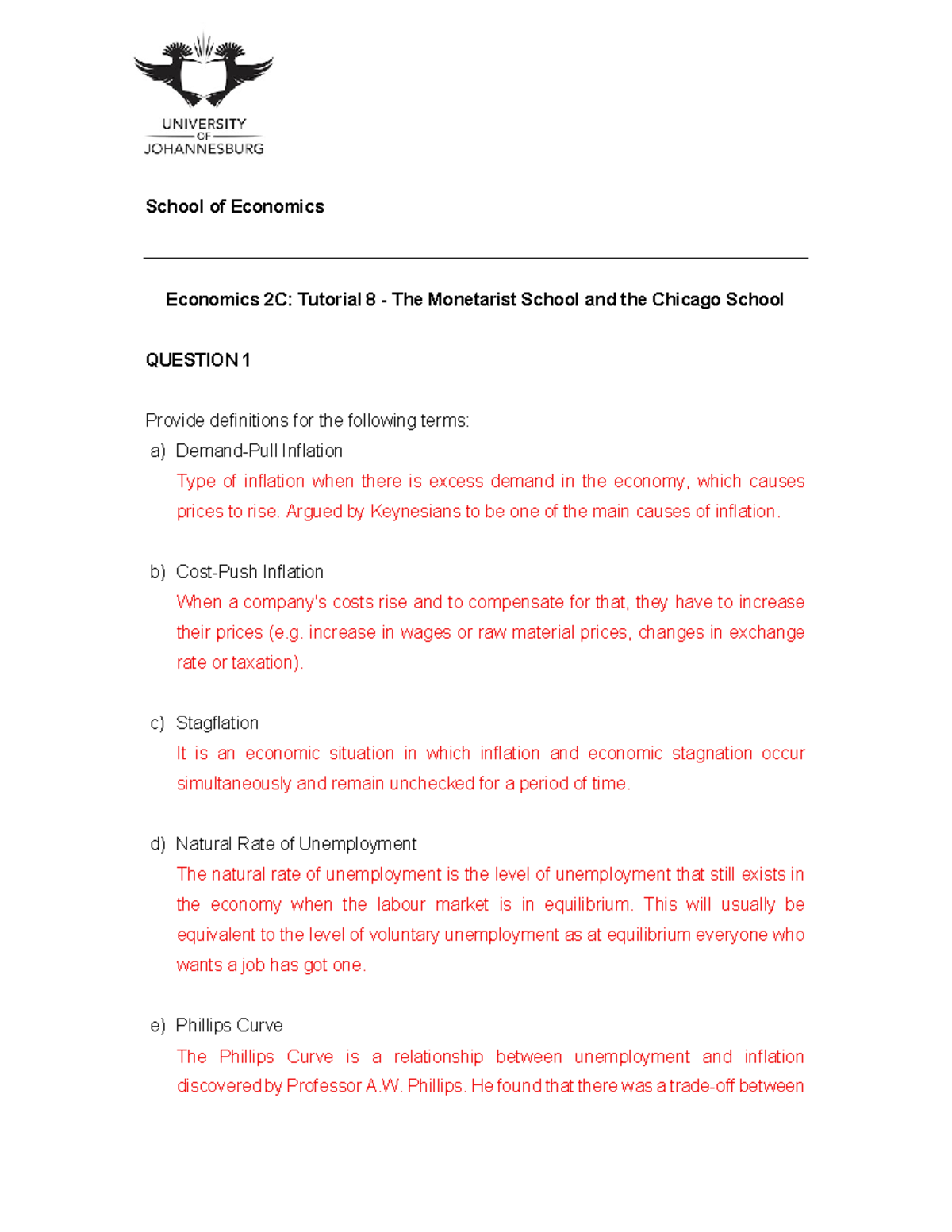 Economics 2C: Tutorial 8 - The Monetarist and Chicago Schools Explained ...