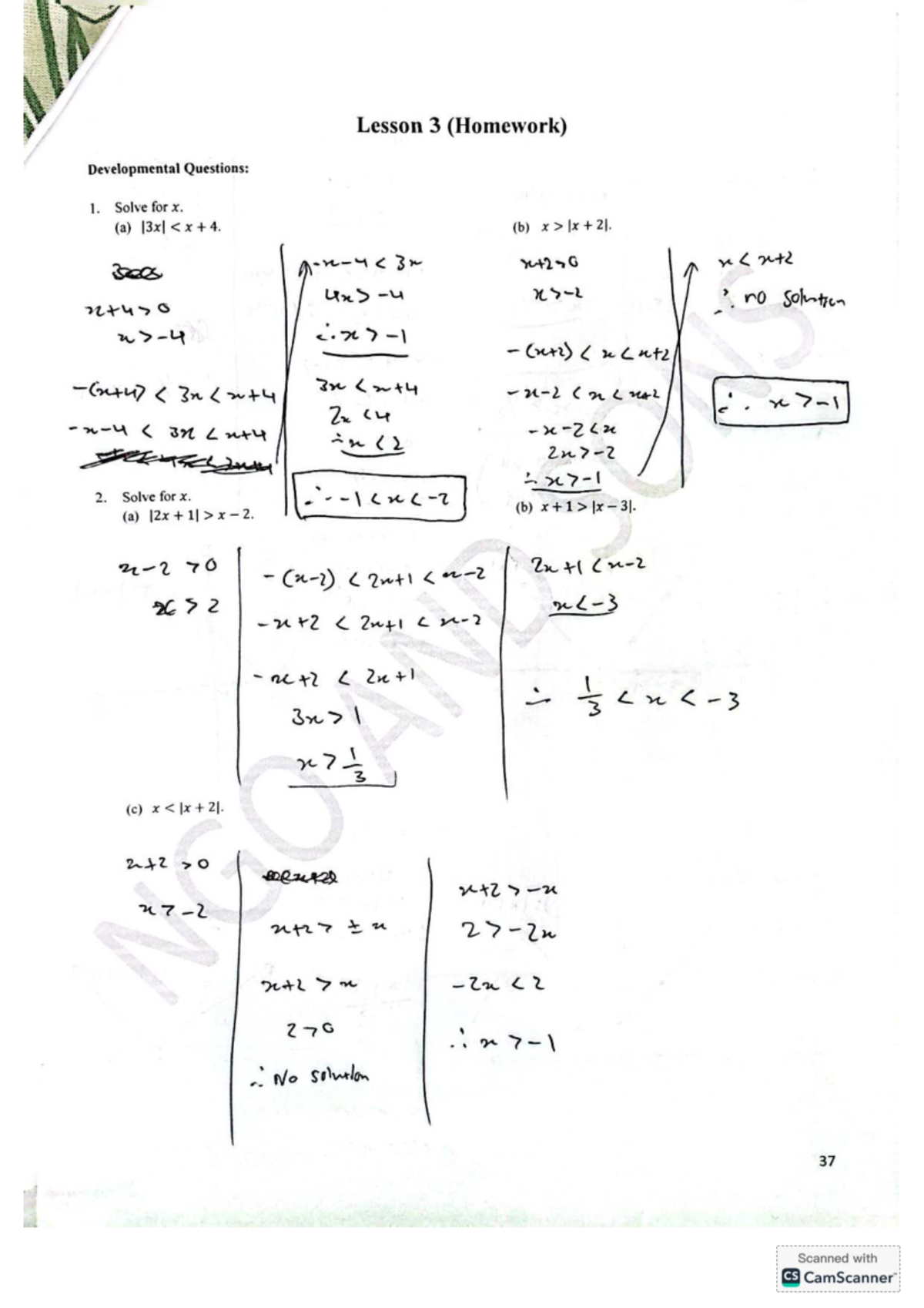 Lesson 3 (HW) Developmental Math Questions and Solutions - Studocu