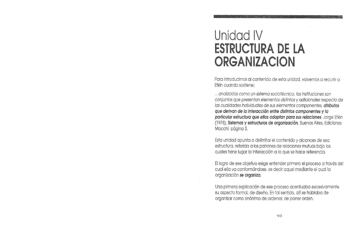 Estructura DE LA Organizacion - Unidad IV ESTRUCTURA DE LA ORGANIZACION ...