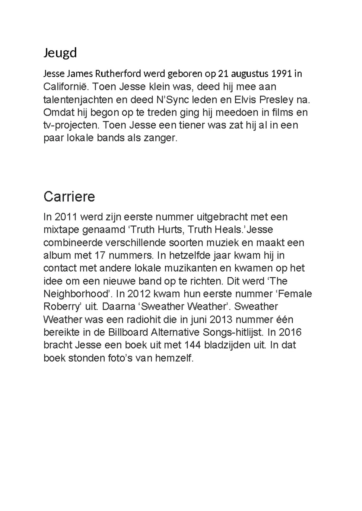 Jesse Rutherford - Biografie en Carrièreoverzicht - Studeersnel