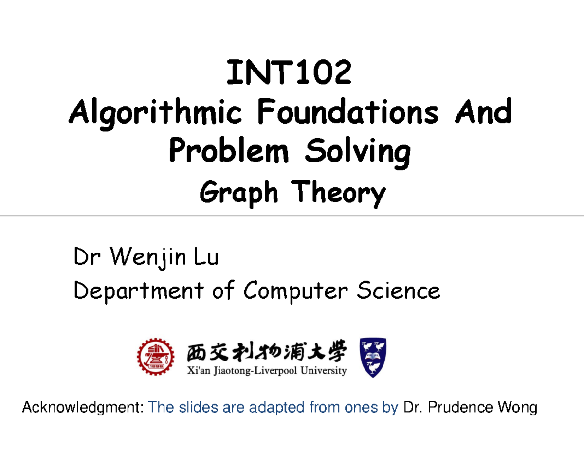 Week3-lecture 2 - Lecture notes - INT Algorithmic Foundations And ...