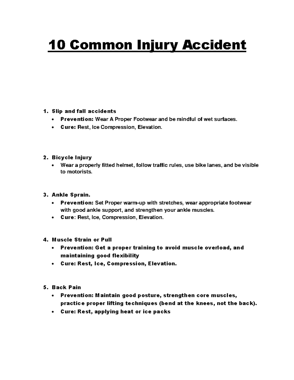 10 Common Injury Accident - 10 Common Injury Accident Slip and fall ...