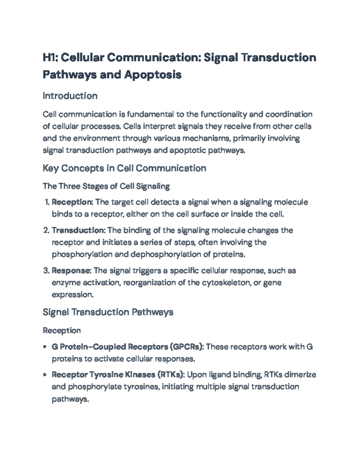 Signal Transduction & Apoptosis: Key Mechanisms in Cell Communication ...