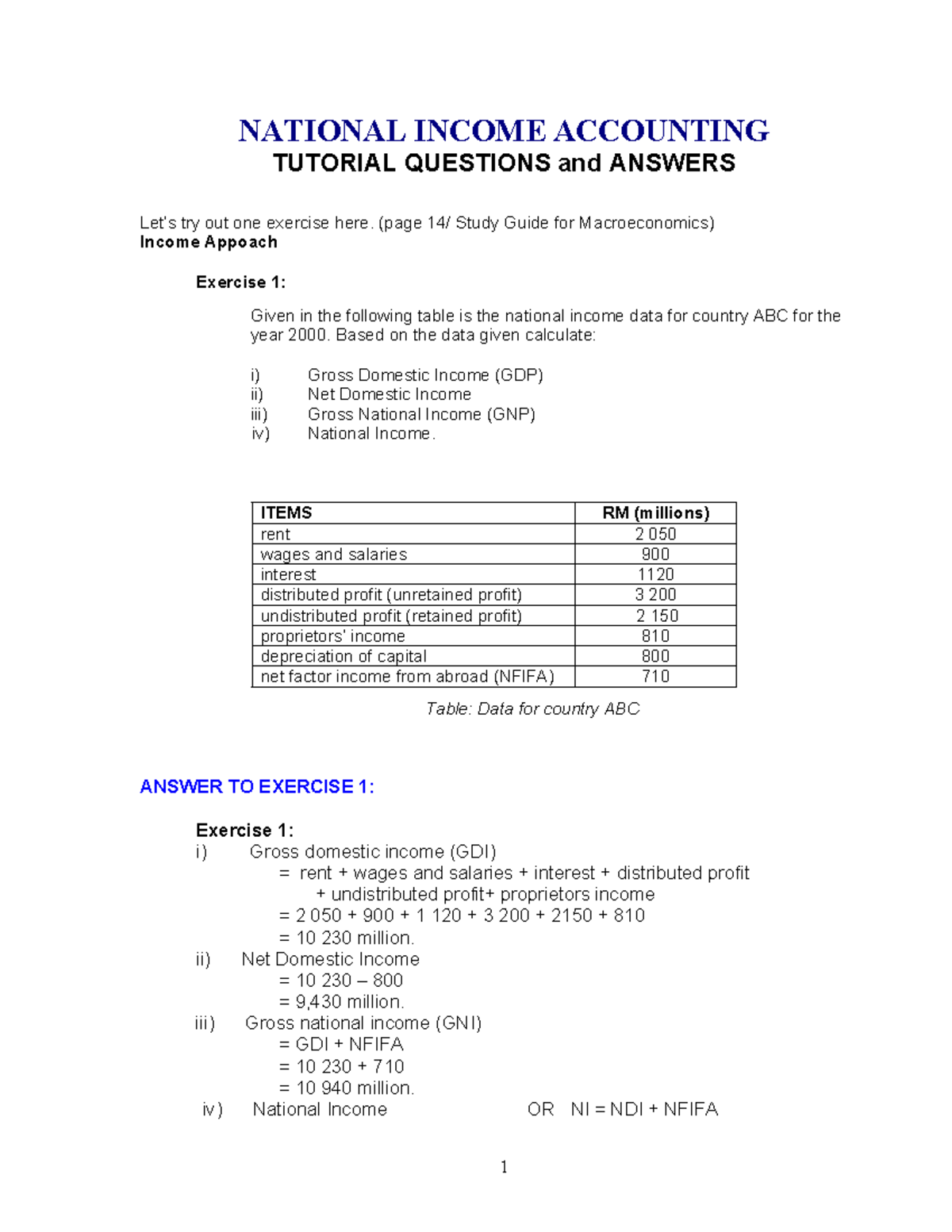 ECO211 Chapter 2: National Income Accounting Q&A Guide - Studocu