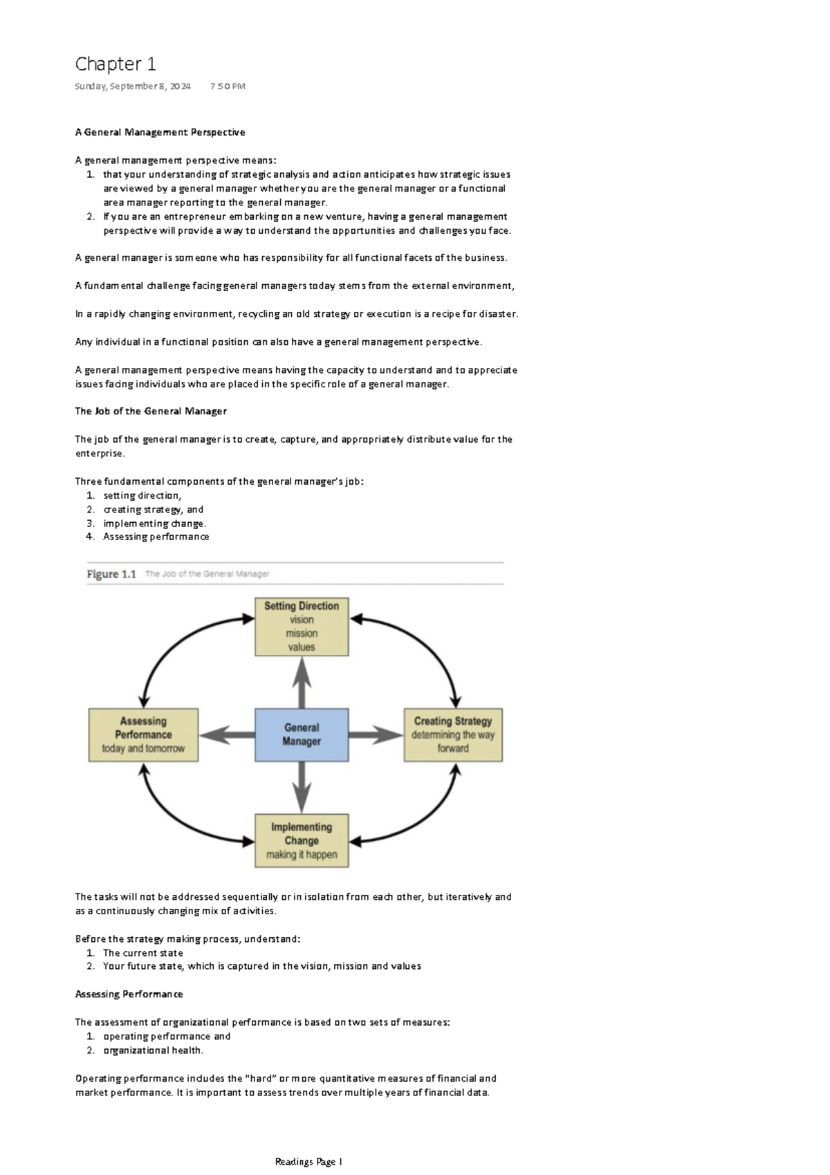 Business 481 - High Quality Notes for Chapter 1: General Management ...
