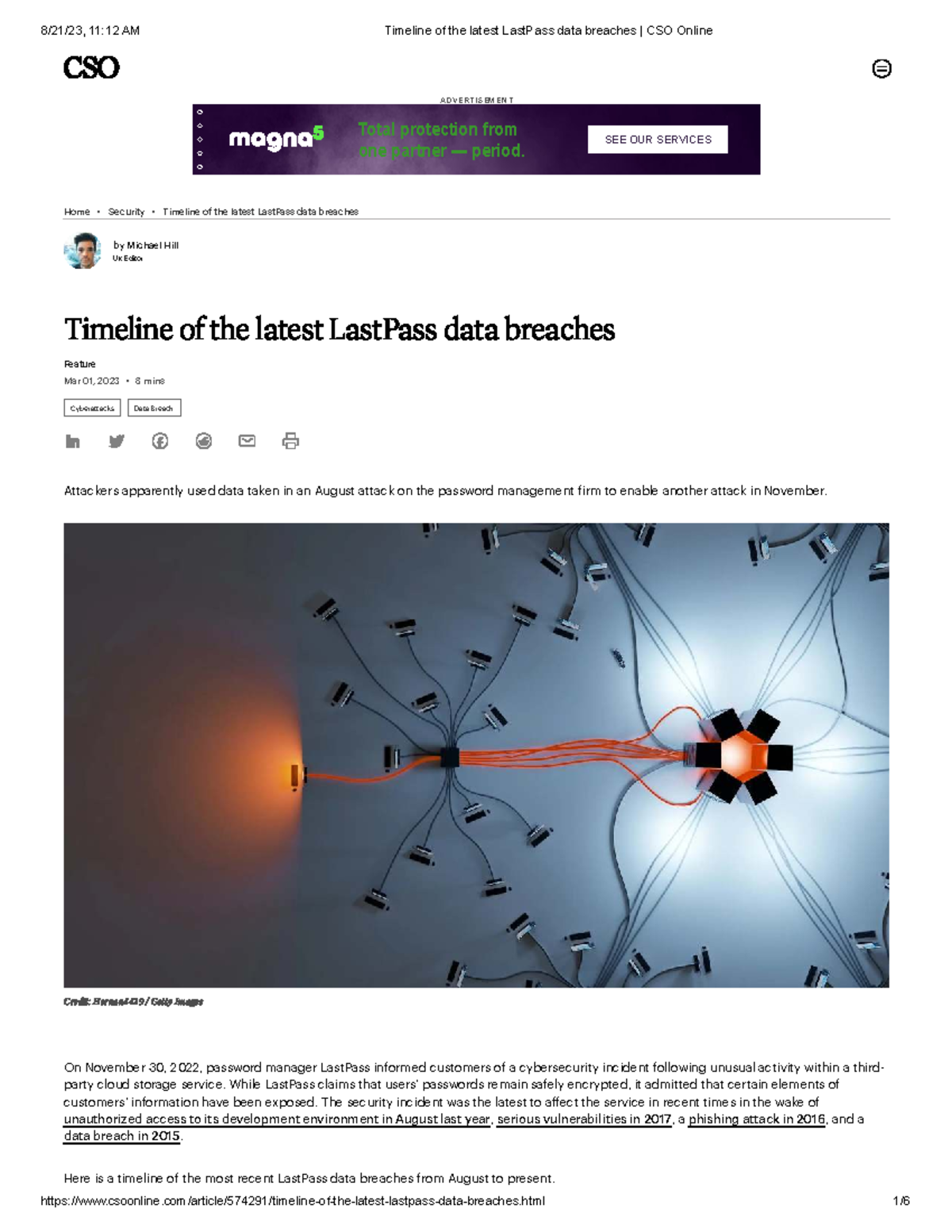 CSO Online: Timeline of Recent LastPass Data Breaches - Studocu