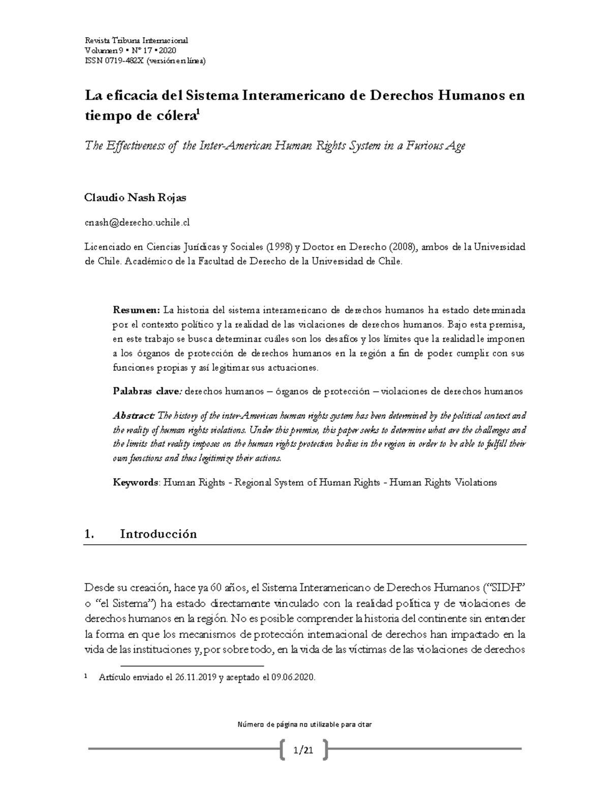 Eficiencia del Sistema Interamericano de Derechos Humanos en Tiempos de ...