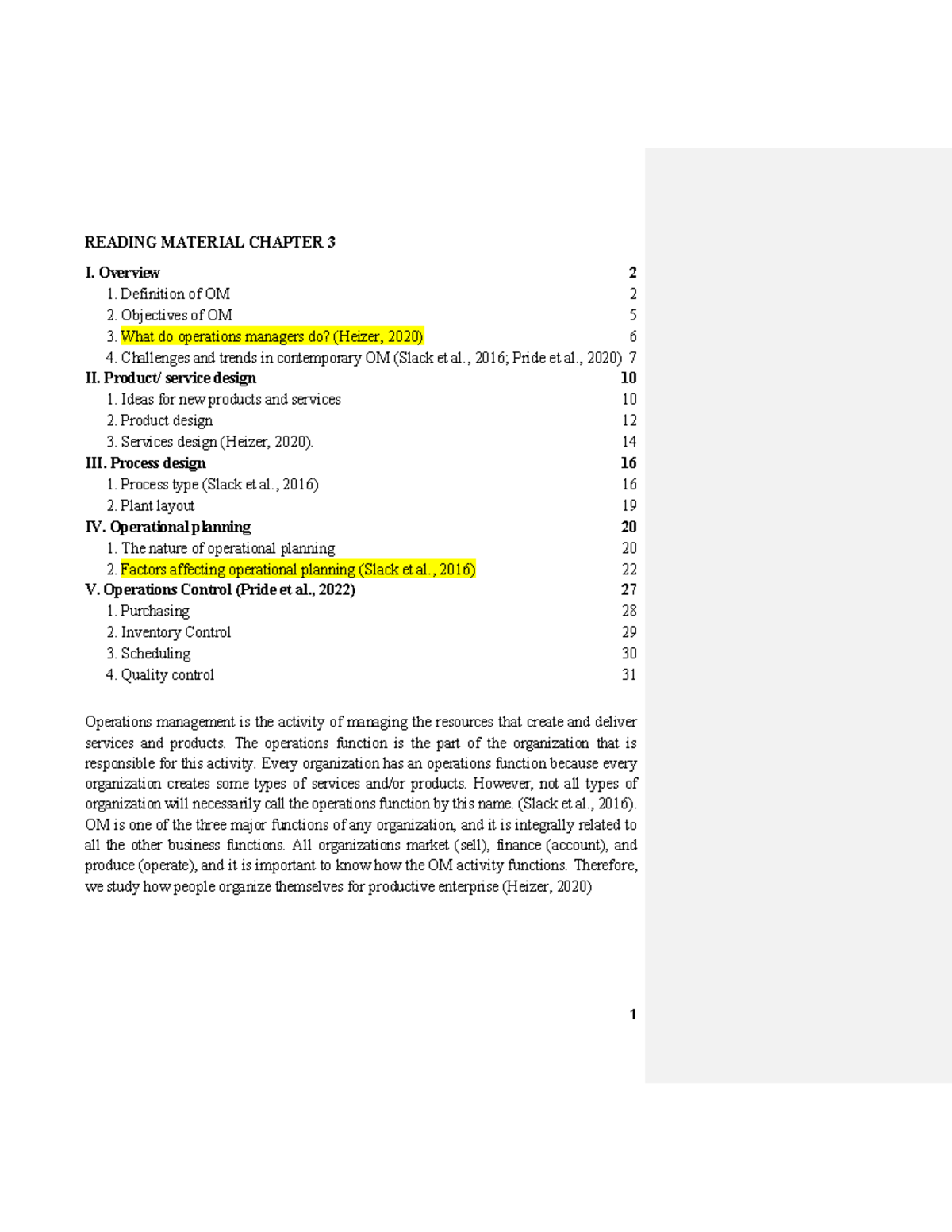 Operations Management Overview: Key Concepts & Challenges (OM 101 ...
