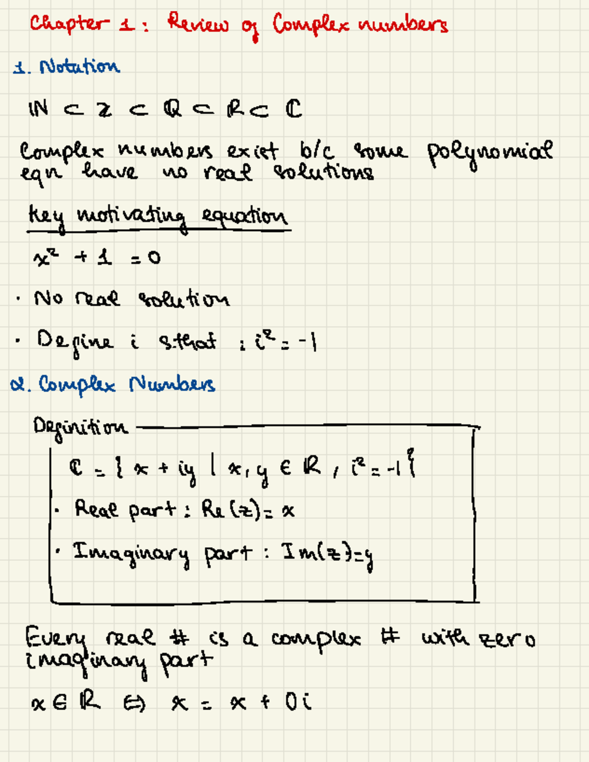 Math223 Lecture Notes: Complex Numbers & Fundamental Theorem of Algebra ...