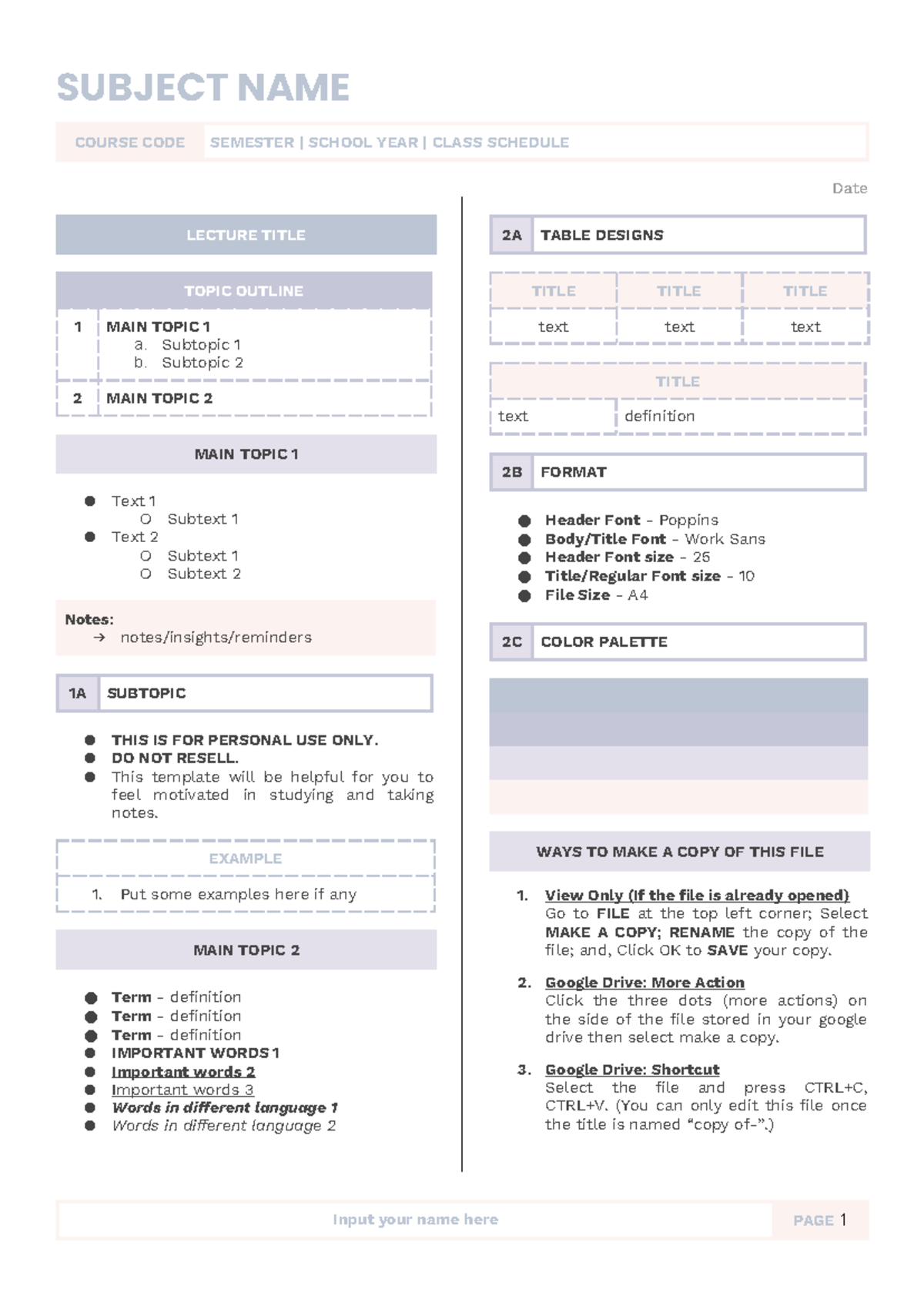 Class Schedule and Topic Outline for SUBJECT NAME COURSE CODE - Studocu