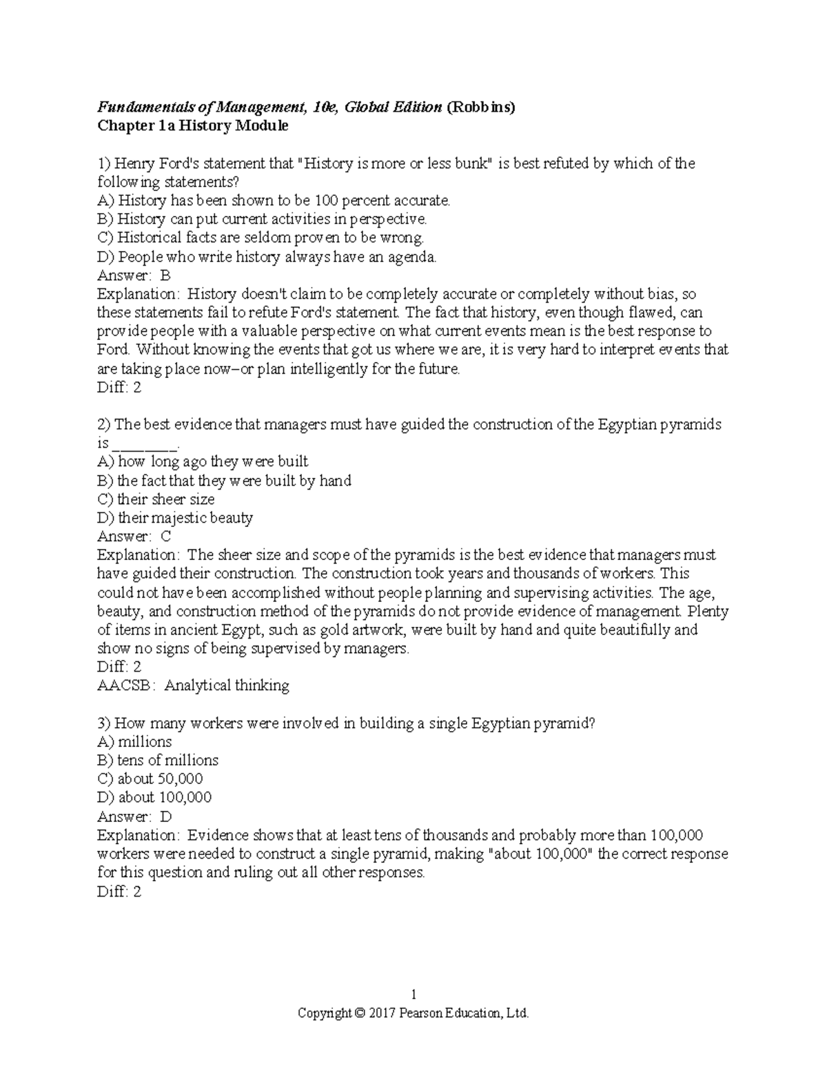 Fundamentals of Management (10e) - Chapter 1a: History Module Insights ...