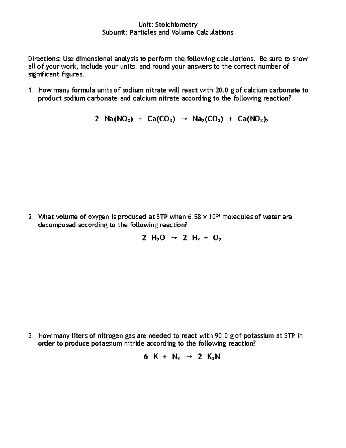 Moles Unit: 2-Step Conversions Homework Guide and Solutions - Studocu