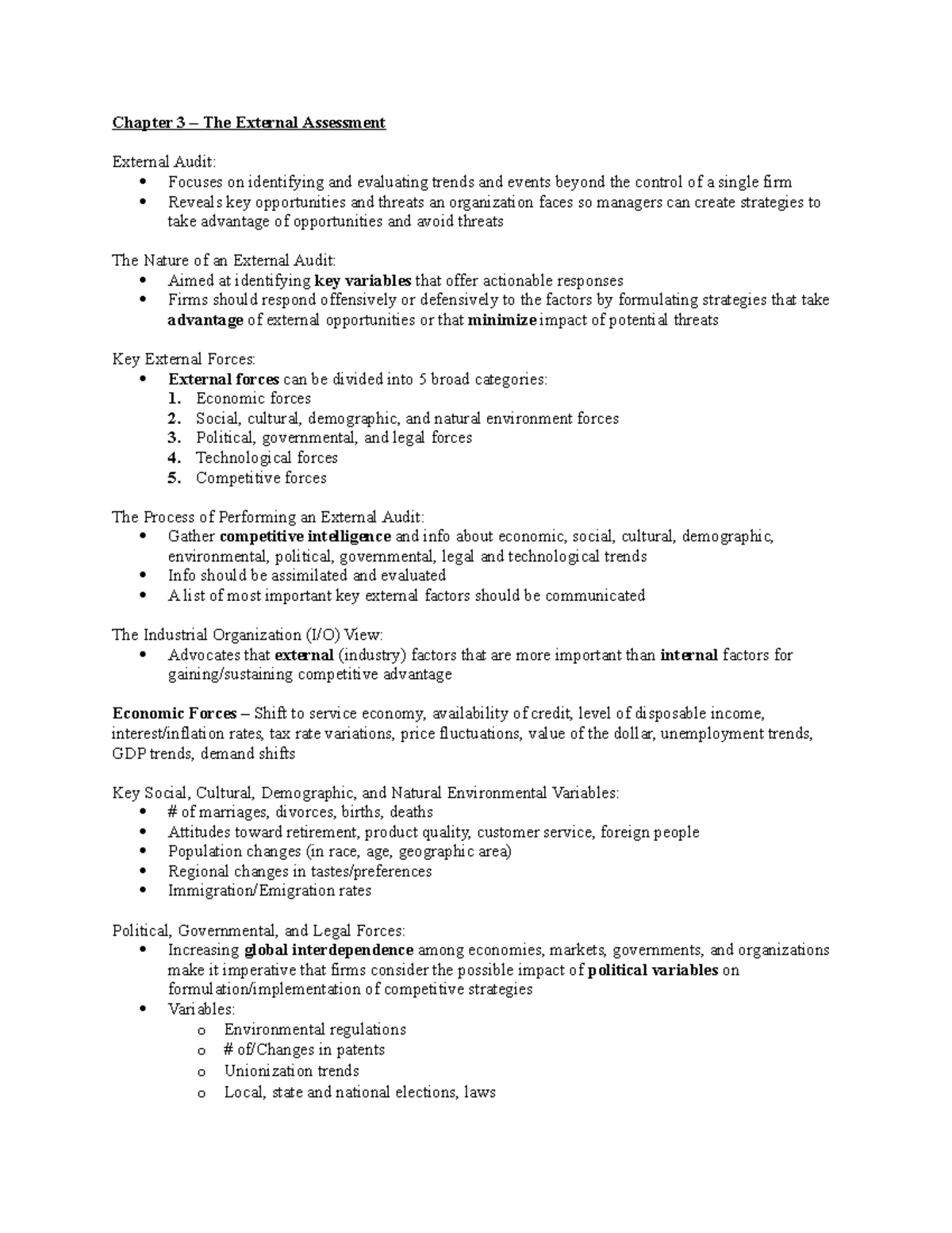 Chapter 3 - The External Assessment - Chapter 3 – The External ...